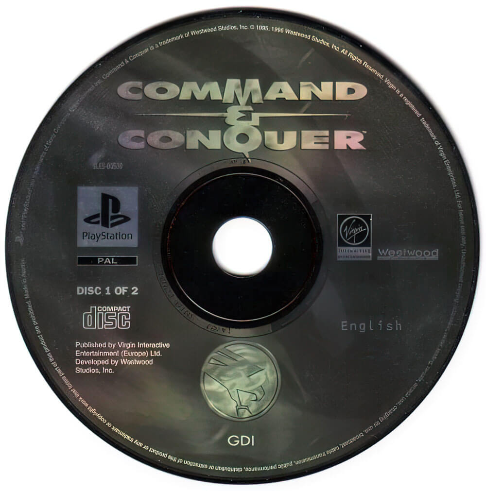 Лицензионный диск Command & Conquer для PlayStation